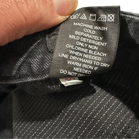 Cult of Individuality Rebel Short Men Black Wash Jean Shorts Sz 38 Rigid Denim - Picture 4 of 13